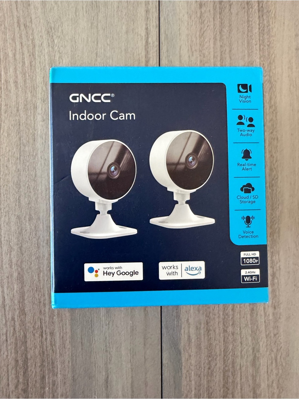 GNCC Indoor Security Camera, 2 Packs 1080P Cameras for Home Security Wi-Fi